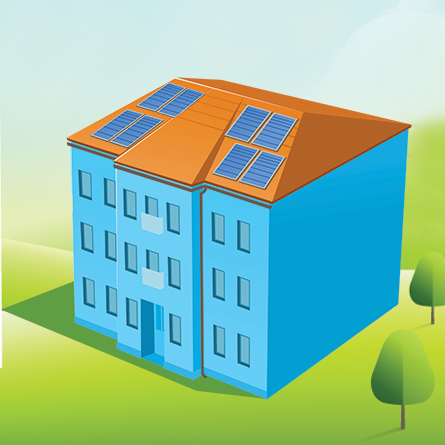 Multi-Family Property with solar panels